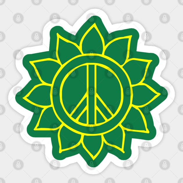 Peace Flower Sticker by Scottish Arms Dealer